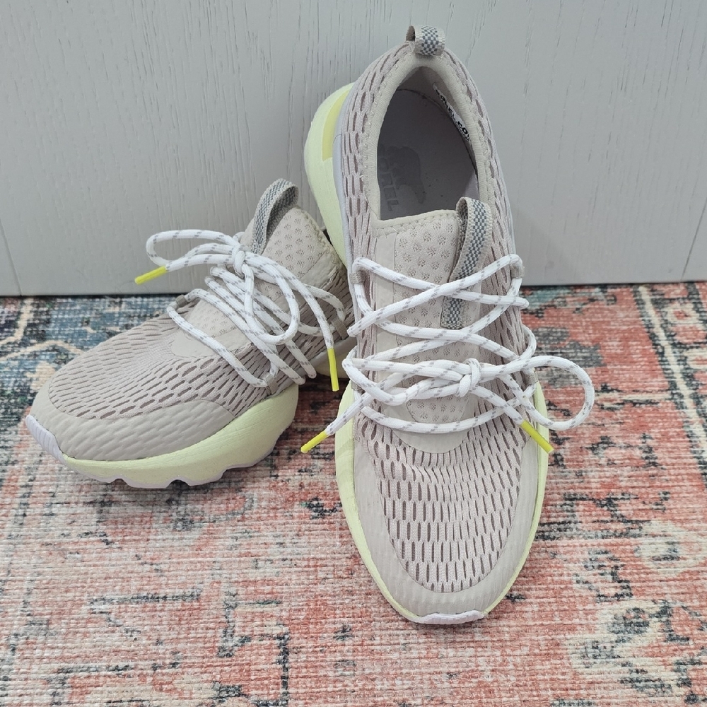 Sorel Beige and Yellow Sneakers